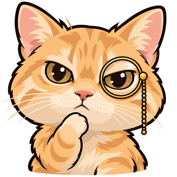 Squeaks inspecting through his monocle
